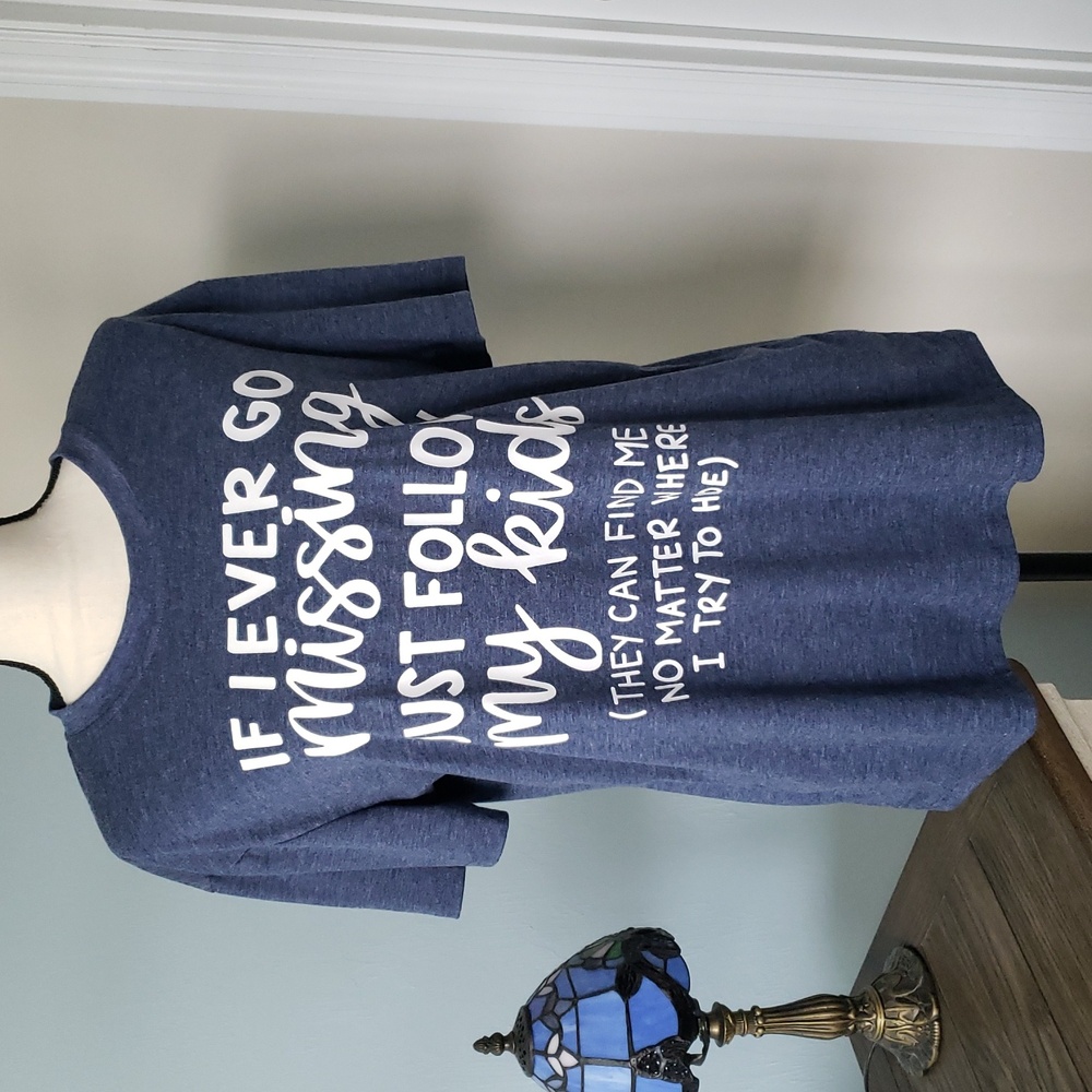 Purpley Grey Short Sleeve T-shirt with Statement